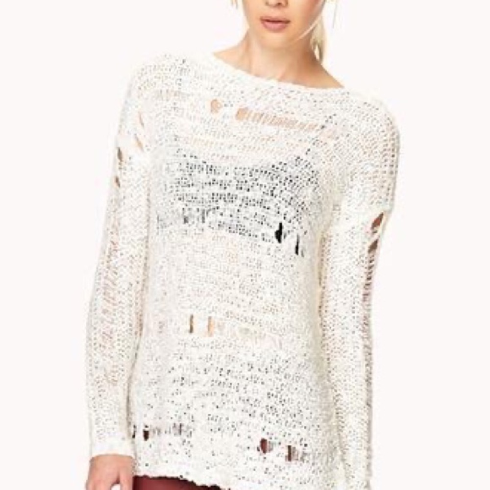 Forever 21 Distressed Sweater